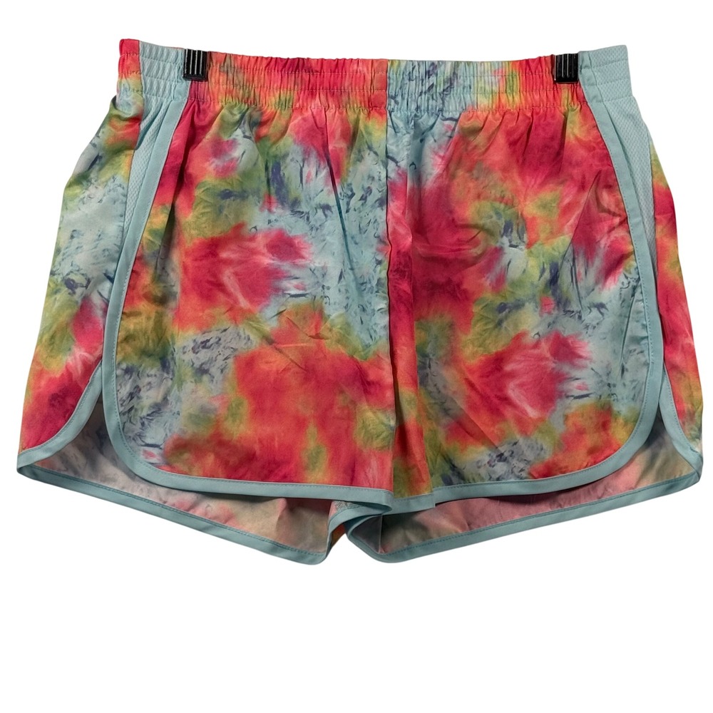 Champion C9 Girl XL Running Shorts Tie Dye Lined Mesh Sporty Gym Colorful EUC